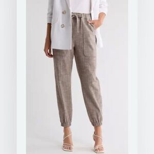 Ramy Brook Emerald Pinstripe Jogger Cropped Pants S